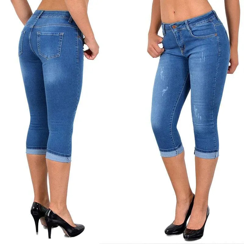 Emilie ™ Denim legging plus maat