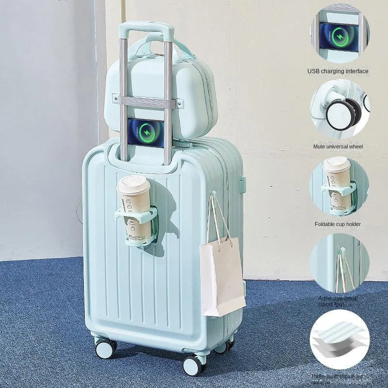 Luxe Koffer + Hand bagage - USB lader