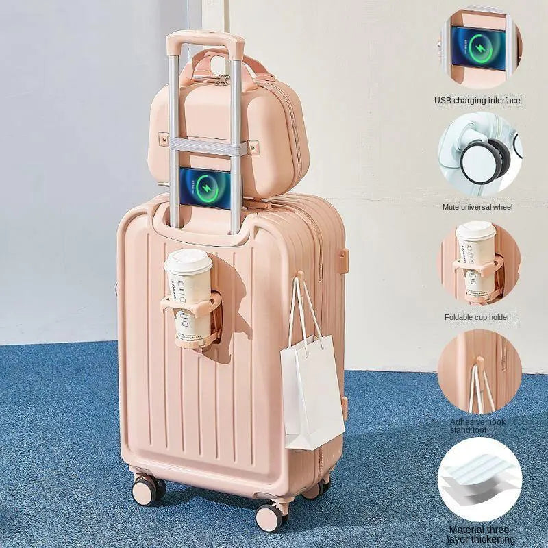 Luxe Koffer + Hand bagage - USB lader