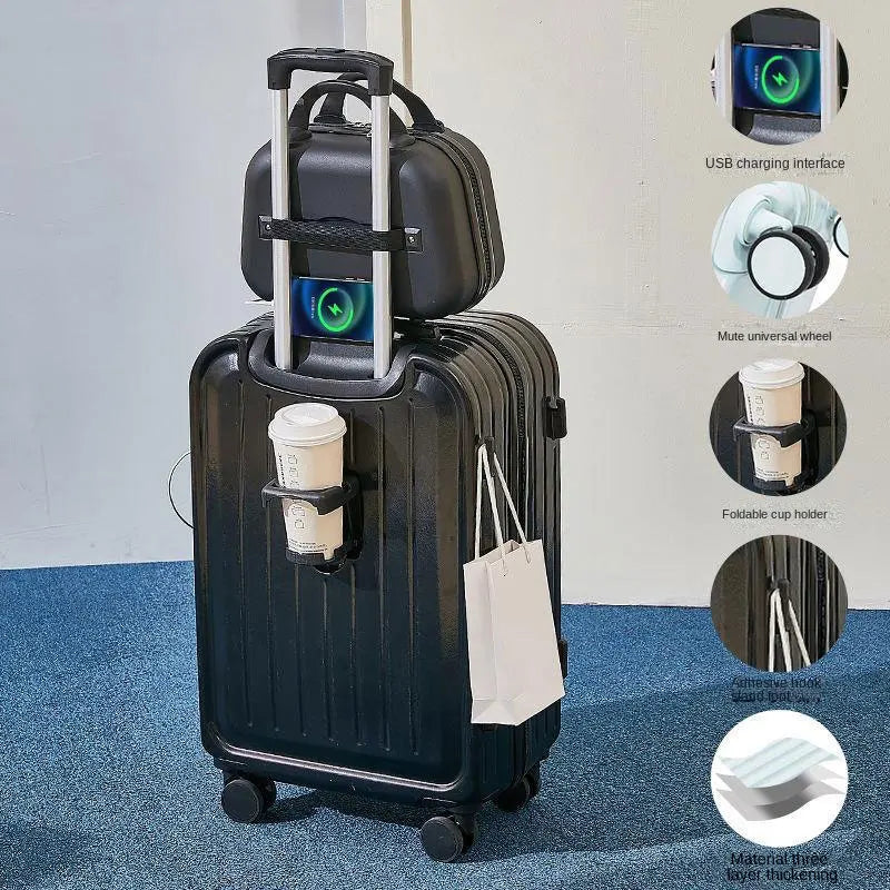 Luxe Koffer + Hand bagage - USB lader