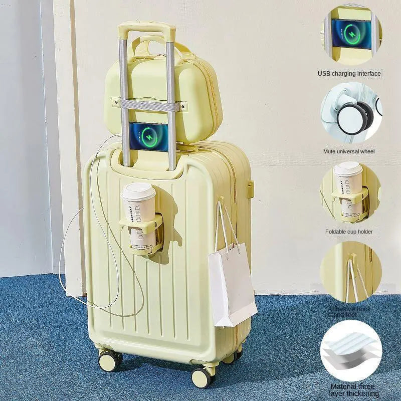 Luxe Koffer + Hand bagage - USB lader